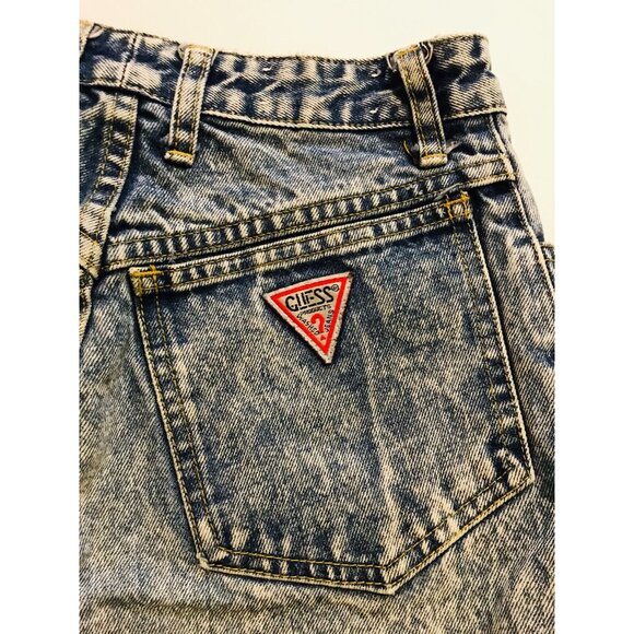 Vintage Georges Marciano Acid Wash Guess Jeans Style 2015 High Waist Mom Size 28 - Picture 10 of 12